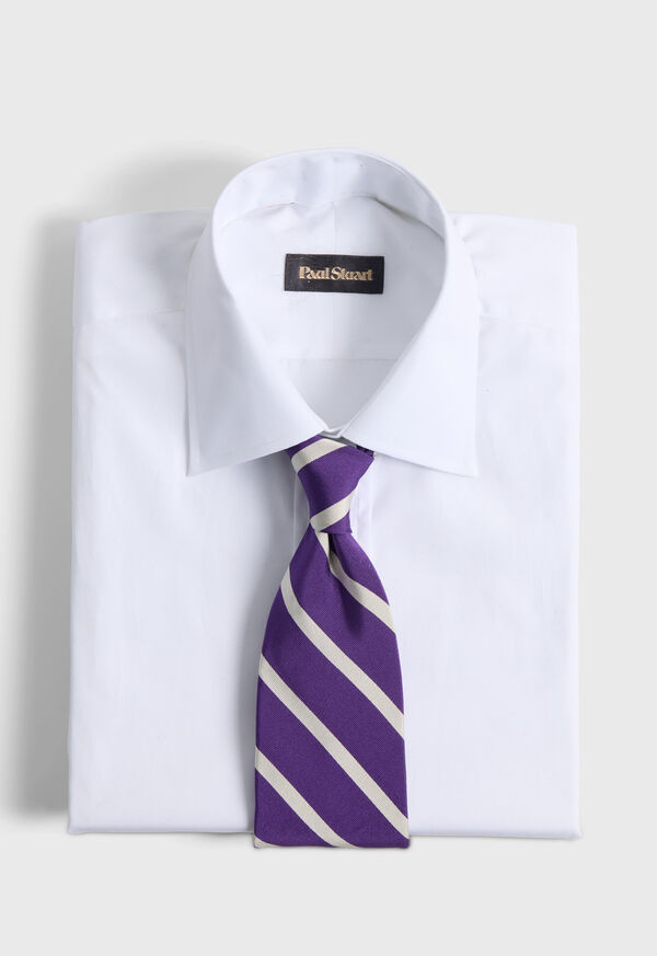 Paul Stuart Woven Silk Regimental Stripe Tie, image 2