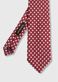 Paul Stuart Printed Silk & Cotton Polka Dot Tie, thumbnail 3