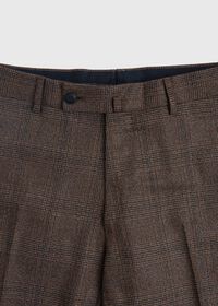 Paul Stuart Paul Fit Brown Plaid Wool Suit, thumbnail 7