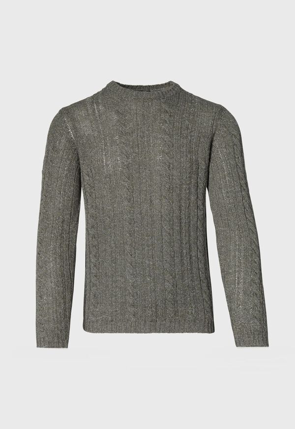 Paul Stuart Mélange Cable Crewneck Sweater, image 1