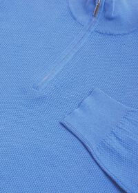 Paul Stuart Cotton Quarter Zip Rice Stitch Sweater, thumbnail 2