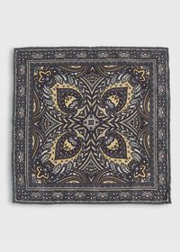 Paul Stuart Paisley Reversible Pocket Square, thumbnail 2