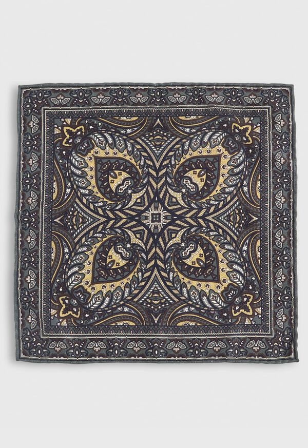 Paul Stuart Paisley Reversible Pocket Square, image 2