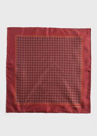 Paul Stuart Silk Floral Medallion Pocket Square, thumbnail 2