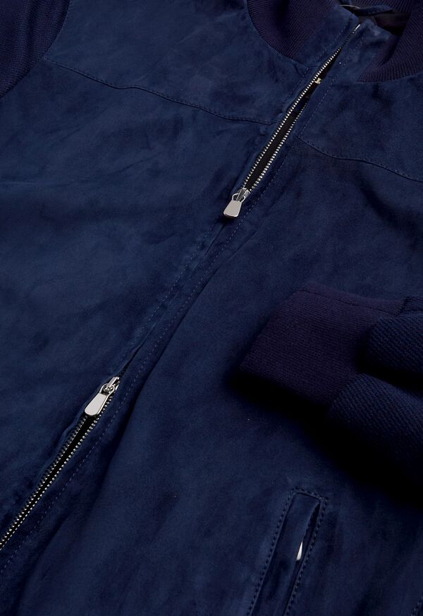 Paul Stuart Suede and Jersey Bomber Jacket, image 3