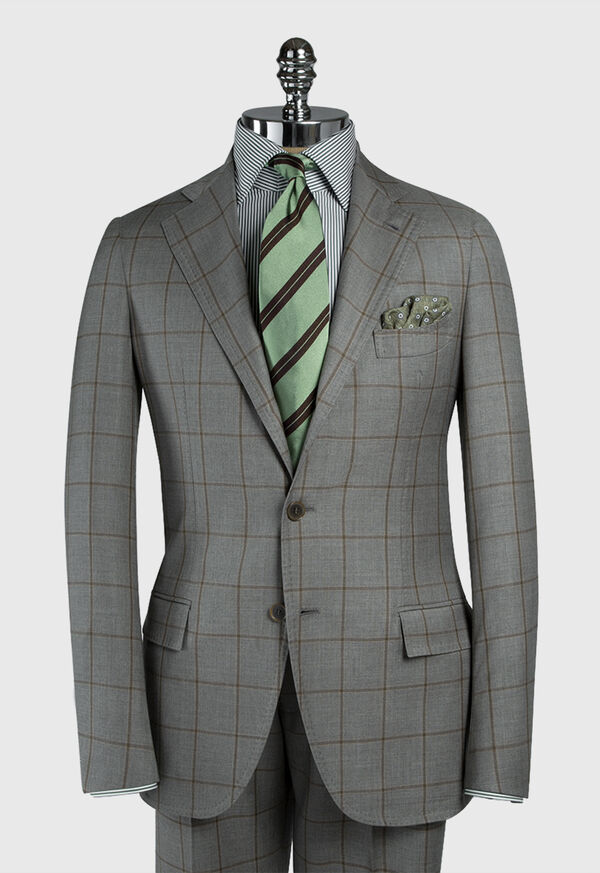 Paul Stuart Wool Windowpane Suit, image 3