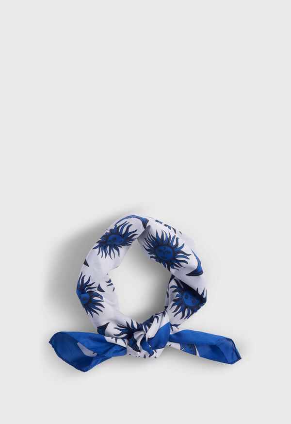 Paul Stuart Cotton & Silk Printed Sun & Moon Bandana, image 3