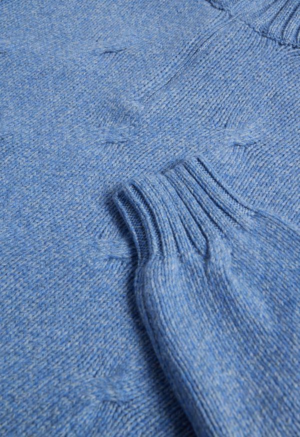 Paul Stuart Cable Cashmere Quarter Zip Sweater, image 2