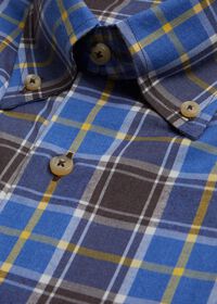 Paul Stuart Cotton Lightweight Flannel Plaid Sport Shirt, thumbnail 2