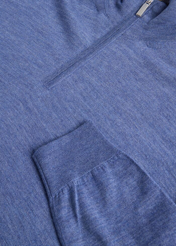 Paul Stuart Cashmere & Silk Quarter Zip Pullover