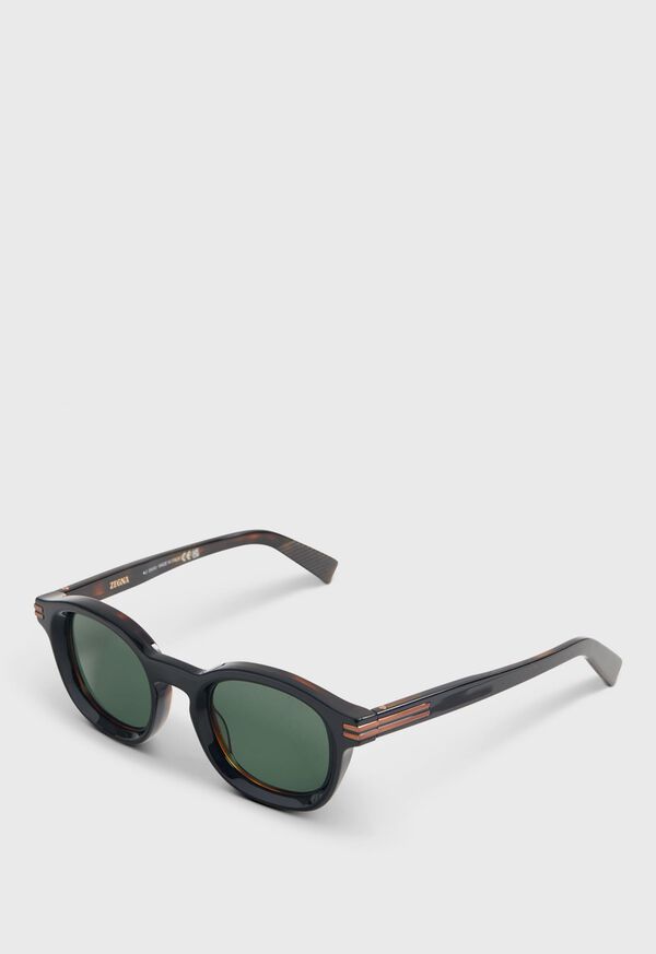 Paul Stuart Zegna Shiny Round Black Glasses, image 3