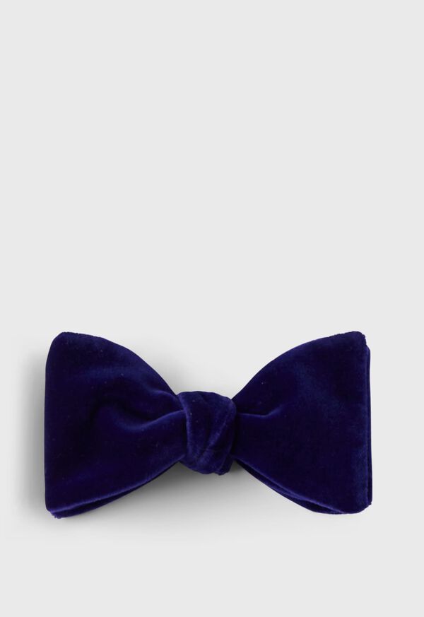 Paul Stuart Stretch Velvet Blunt Edge Bow Tie, image 1