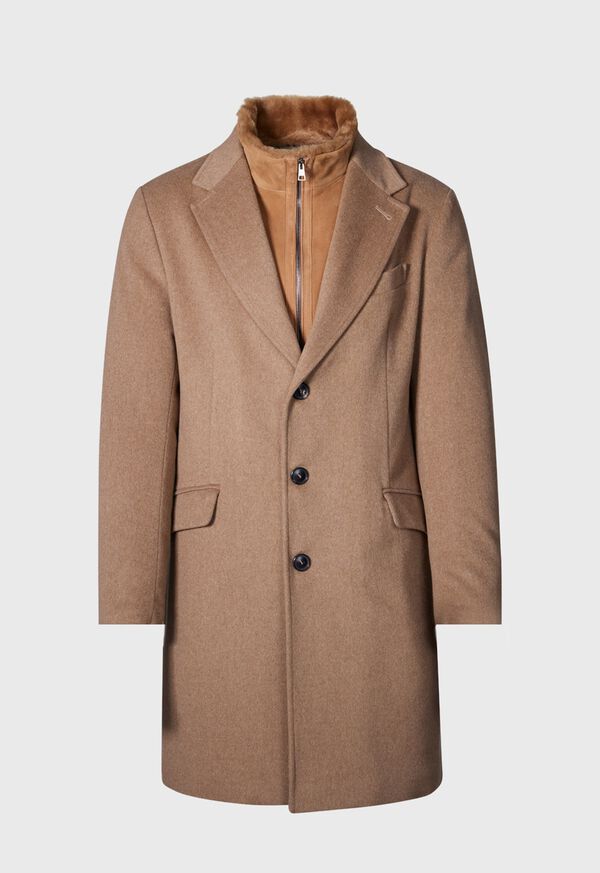 Paul Stuart Wool Coat with Shearling Gilet, image 1