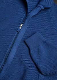 Paul Stuart Merino Wool Ribbed Full Zip Cardigan, thumbnail 2