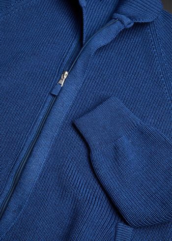 Paul Stuart Merino Wool Ribbed Full Zip Cardigan