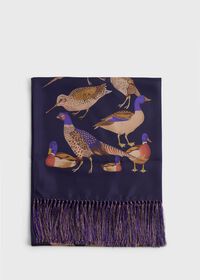 Paul Stuart Silk Pheasant Motif Scarf, thumbnail 2
