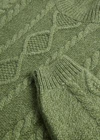 Paul Stuart Aran Cable Turtleneck Sweater, thumbnail 3