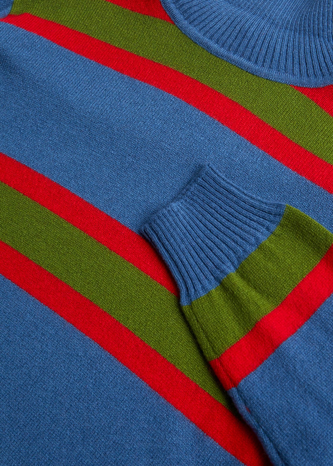 Cashmere Multi Color Stripe Turtleneck