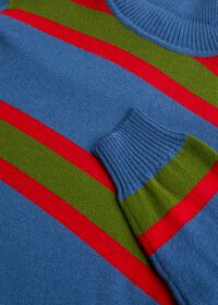 Paul Stuart Cashmere Multi Color Stripe Turtleneck, thumbnail 2