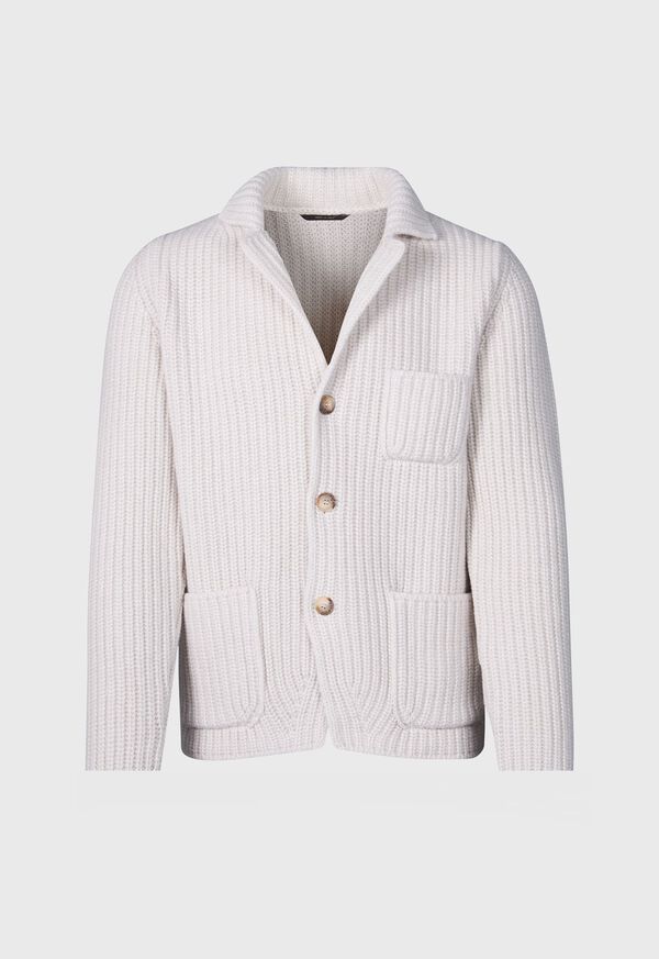 Paul Stuart Ribbed Sweater Jacket, image 1