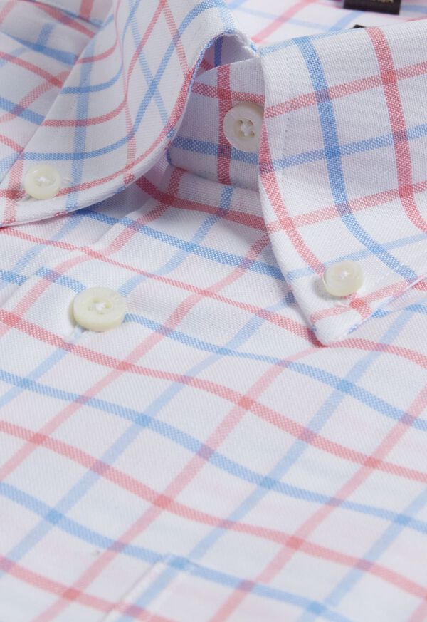 Paul Stuart Cotton Two Color Tattersall Sport Shirt, image 2