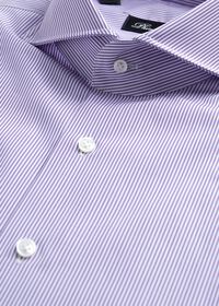 Paul Stuart Lilac & White Slim Fit Dress Shirt, thumbnail 2