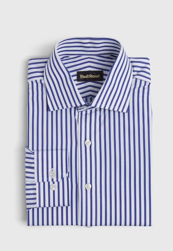 Paul Stuart Slim Fit Blue Bold Bengal Stripe Dress Shirt