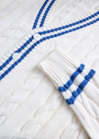 Paul Stuart Cotton Tennis Cardigan, thumbnail 3