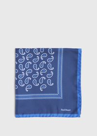 Paul Stuart Tossed Pine Dotted Border Pocket Square, thumbnail 2
