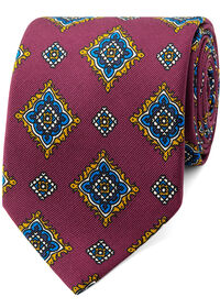 Paul Stuart Square Print Silk Tie, thumbnail 1