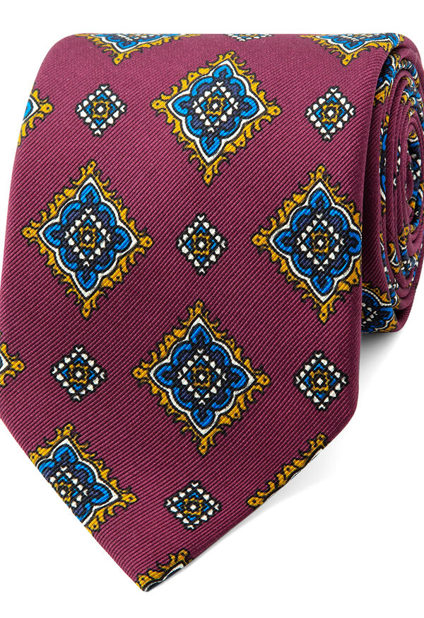 Paul Stuart Square Print Silk Tie, image 1