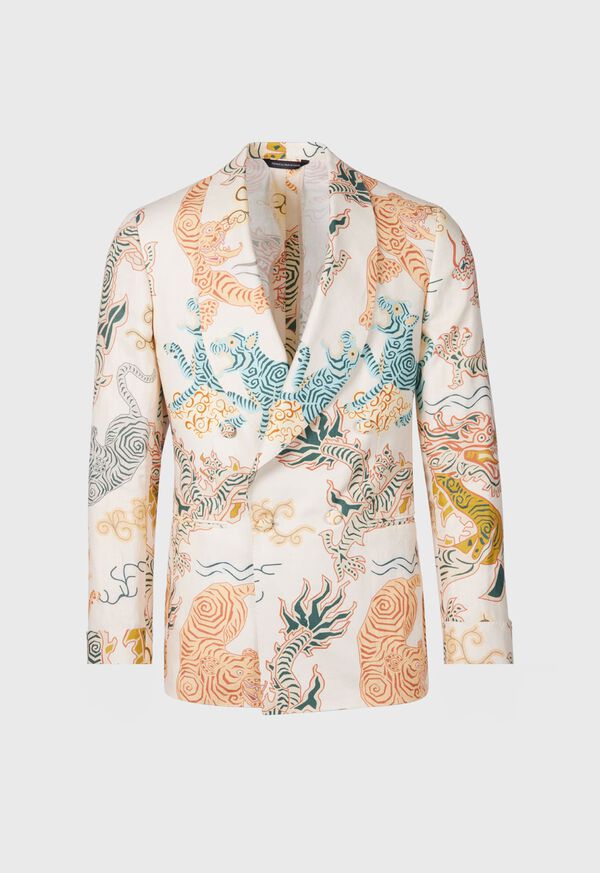 Paul Stuart Linen Dragon & Tiger Jacket, image 1