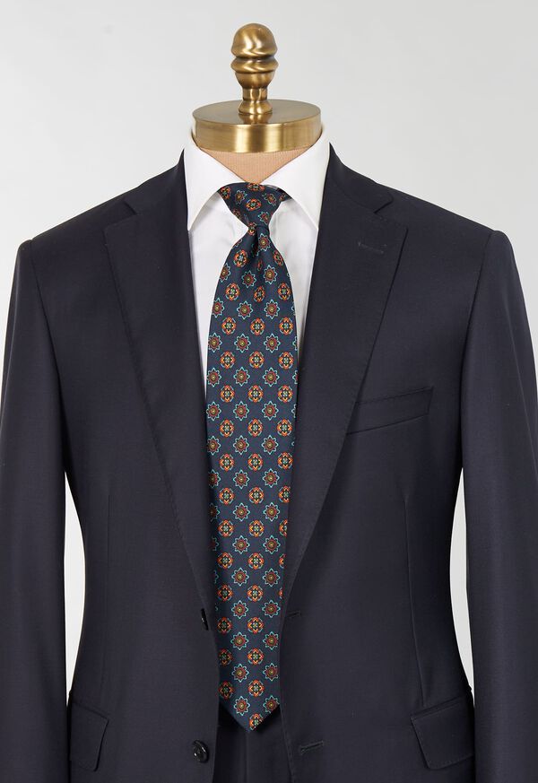 Paul Stuart Printed Silk Floral Medallion Tie, image 2