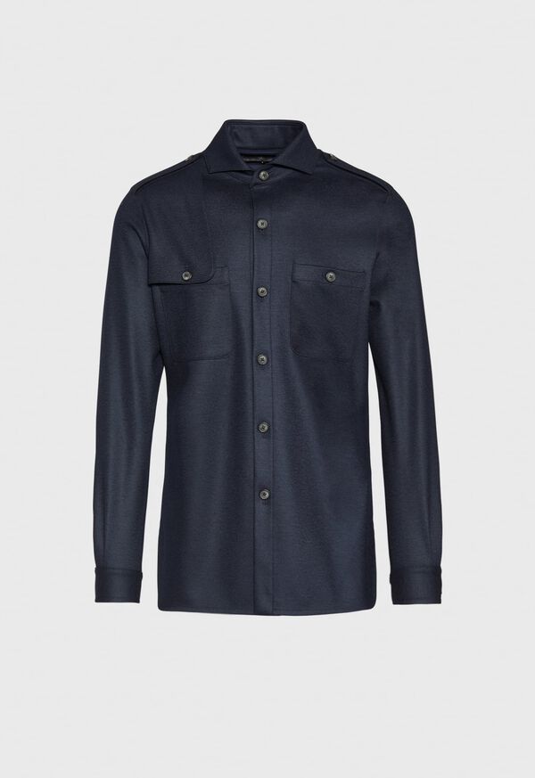 Paul Stuart Solid Trench Coat Shirt, image 1