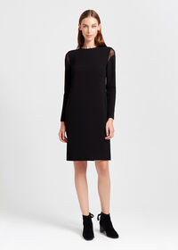 Paul Stuart Vent Dress with Mesh Peekaboo Shoulder, thumbnail 4
