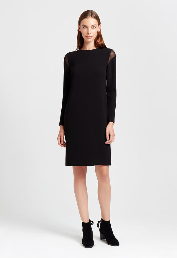 Paul Stuart Vent Dress with Mesh Peekaboo Shoulder, image 4