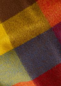 Paul Stuart Woven Cashmere Buffalo Check Scarf, thumbnail 3
