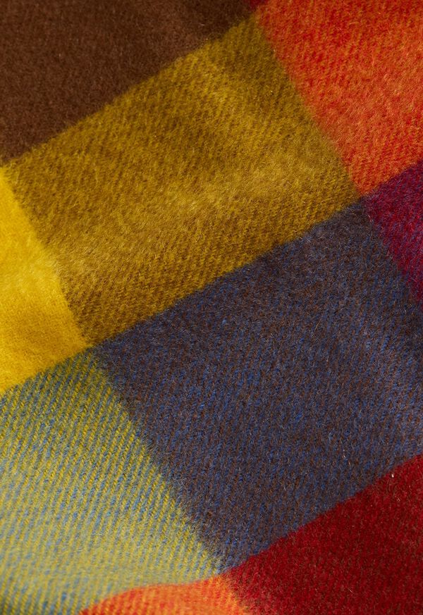 Paul Stuart Woven Cashmere Buffalo Check Scarf, image 3