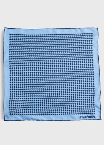 Paul Stuart Printed Silk Houndstooth Pocket square