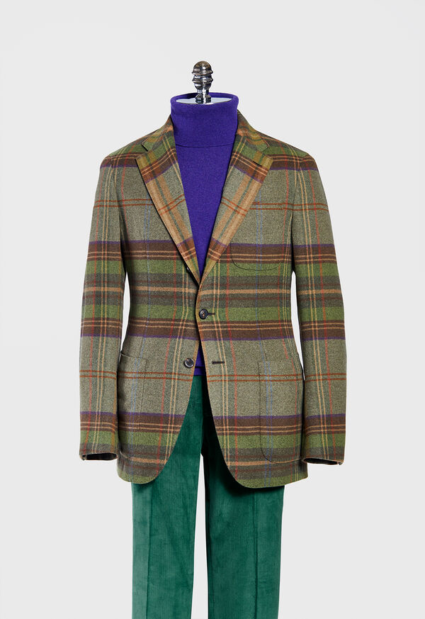 Paul Stuart Horseblanket Green Plaid Sport Jacket, image 2