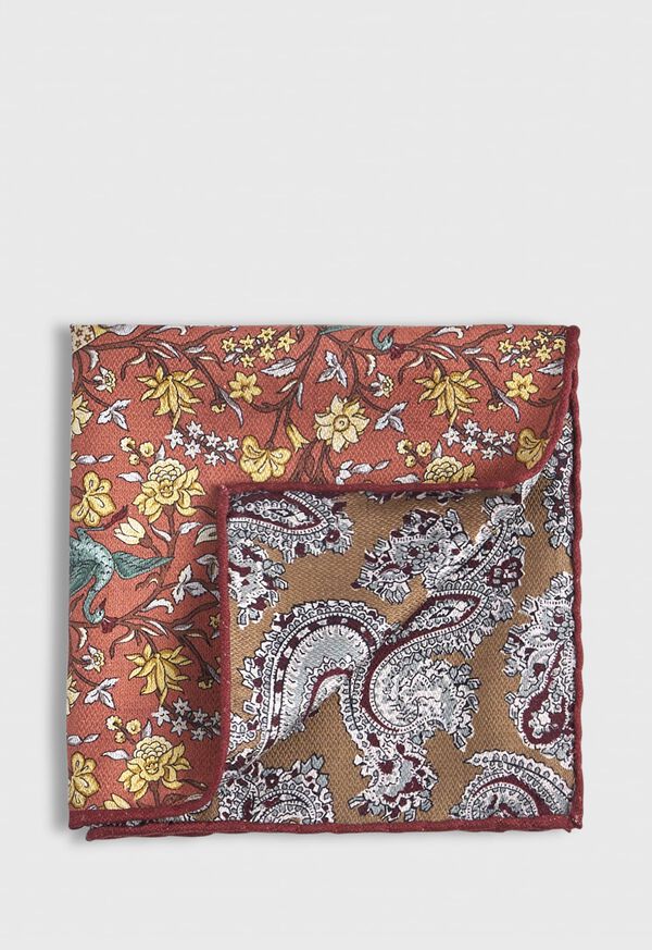 Paul Stuart Floral Reversible Pocket Square, image 1