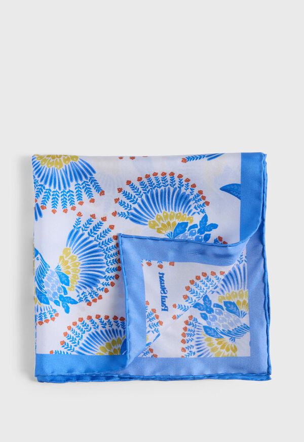 Paul Stuart Printed Silk Pelican Print Pocket Square, image 1