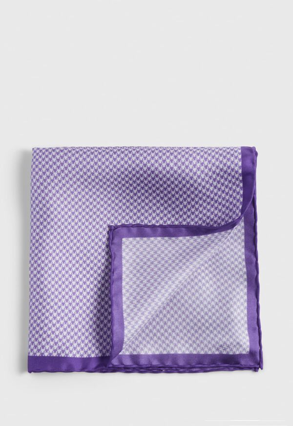 Paul Stuart Printed Silk Houndstooth Pocket Square, image 1