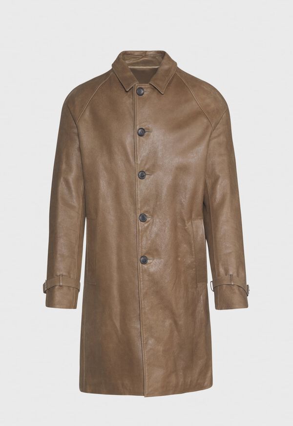 Paul Stuart Distressed Leather Coat, image 1