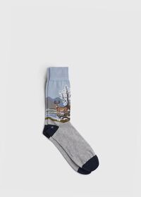 Paul Stuart Stag in the Snow Scene Sock, thumbnail 1