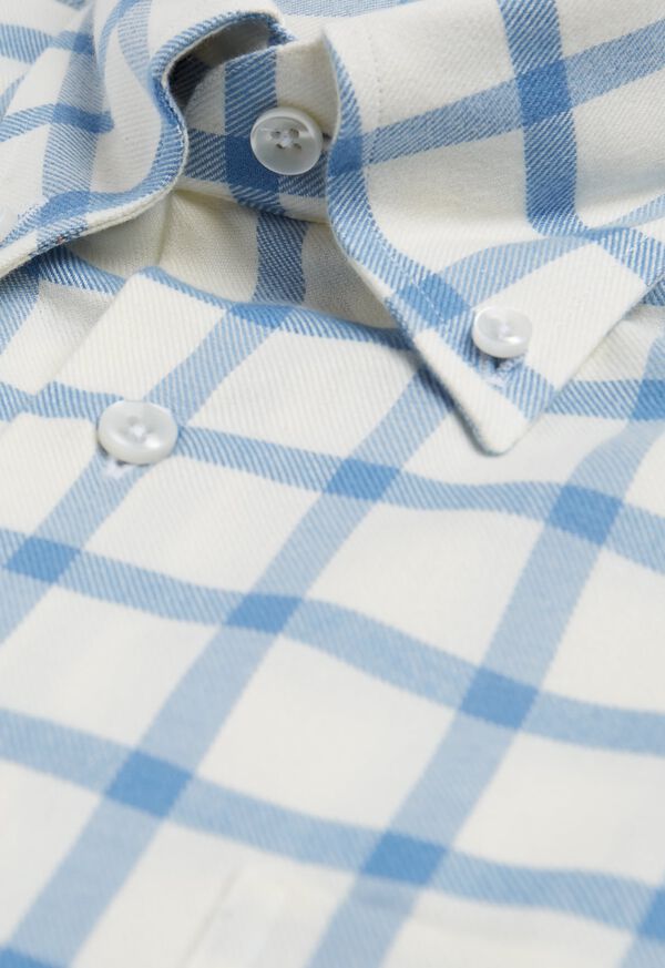 Paul Stuart Windowpane Brushed Flannel Sport Shirt, image 2