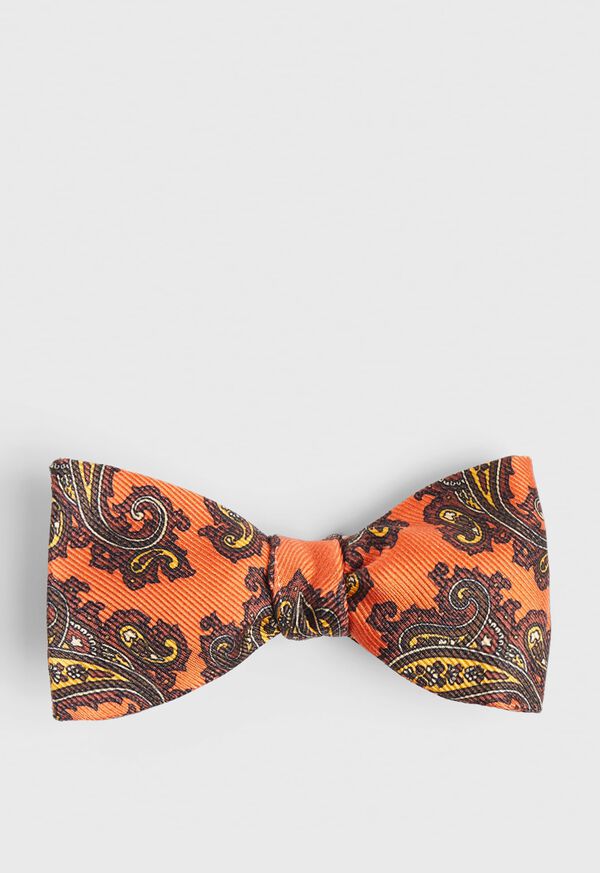 Paul Stuart Two Color Paisley Bow Tie, image 1