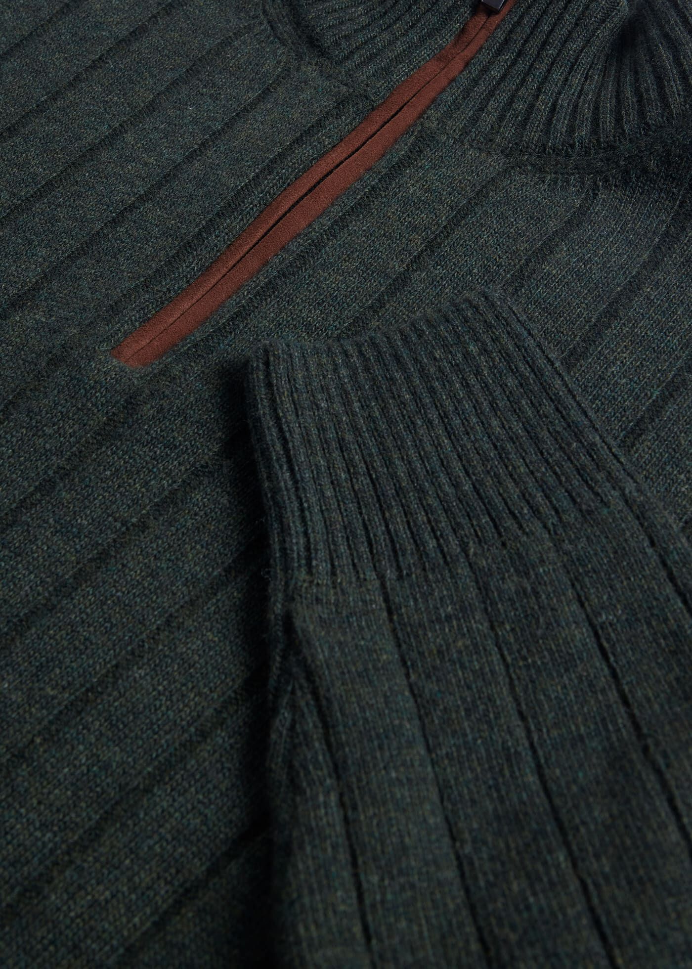 Ribbed quarter best sale zip