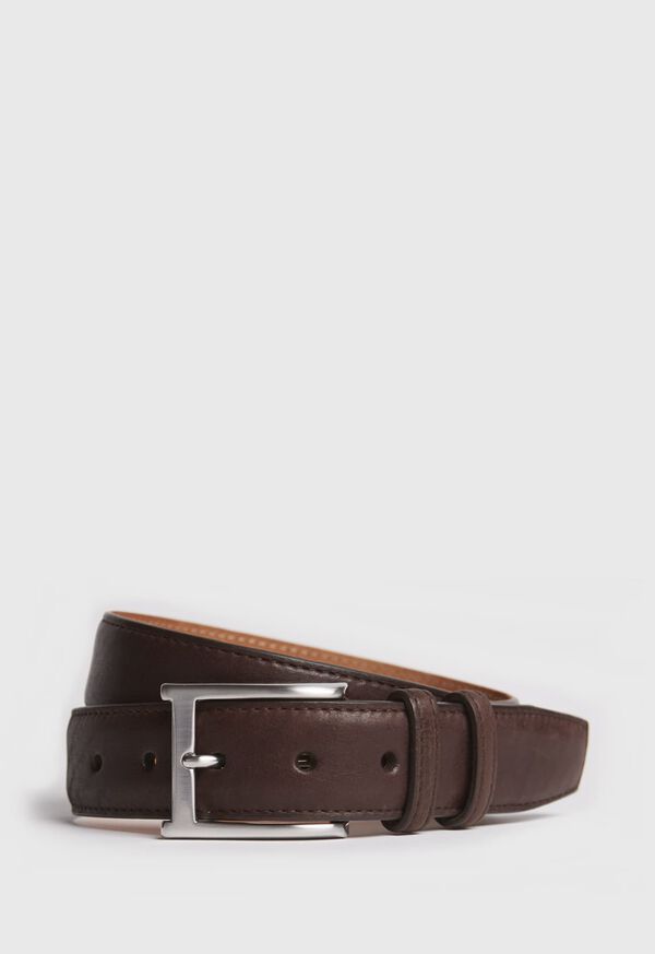 Paul Stuart Textured Bison Belt, image 1