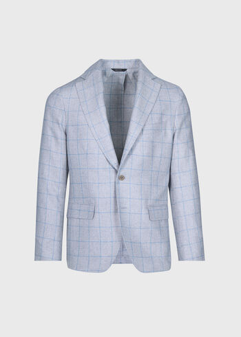 Paul Stuart Silk Windowpane Jacket